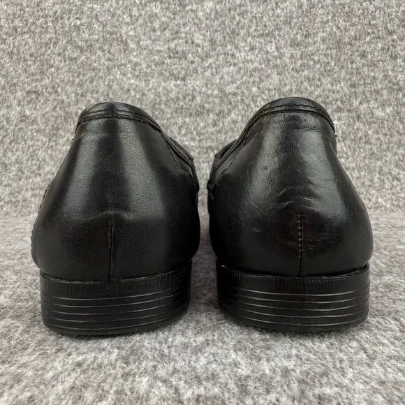 ✅Earth Shoe Mens 13 Alan II Black Leather Tassel Kilti Slip-On Moc Toe Loafers - Picture 7 of 12